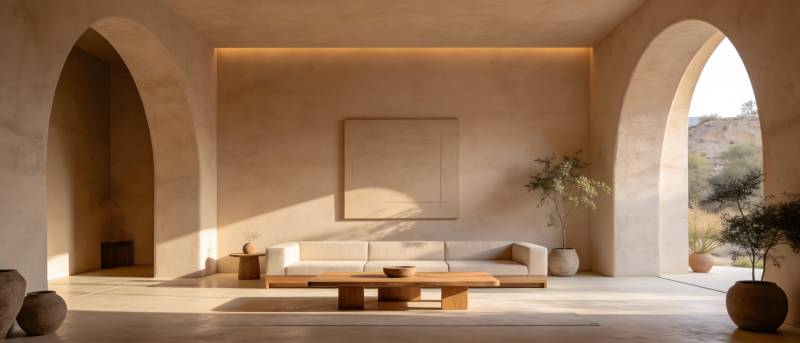 简约拱门客厅设计图片