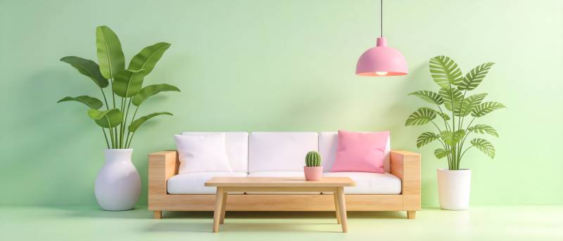 绿意盎然的客厅图片