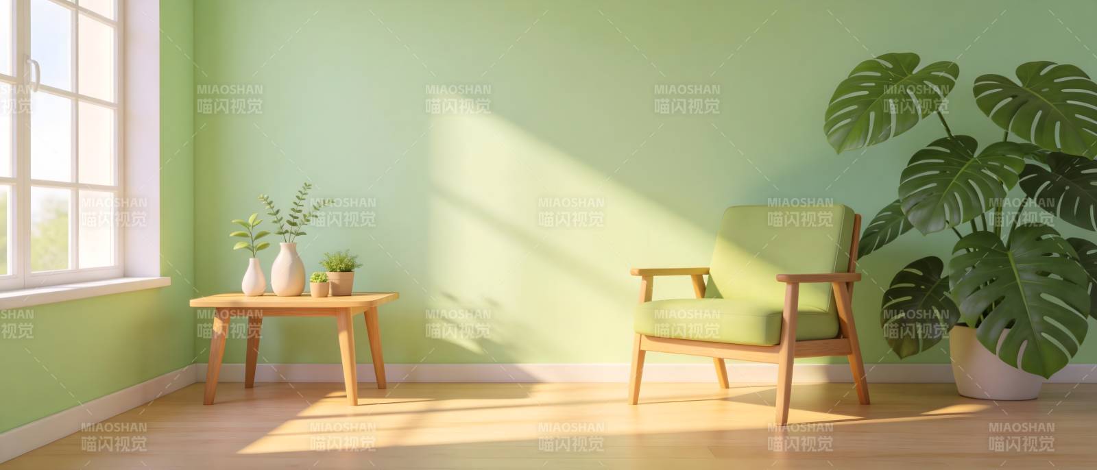 绿意盎然的客厅图片