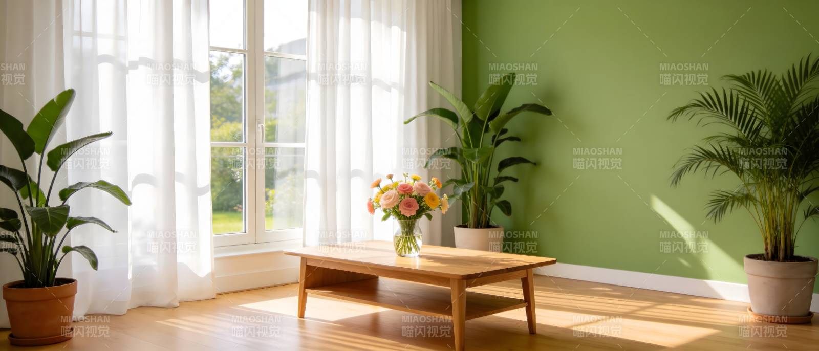 绿意盎然的客厅图片