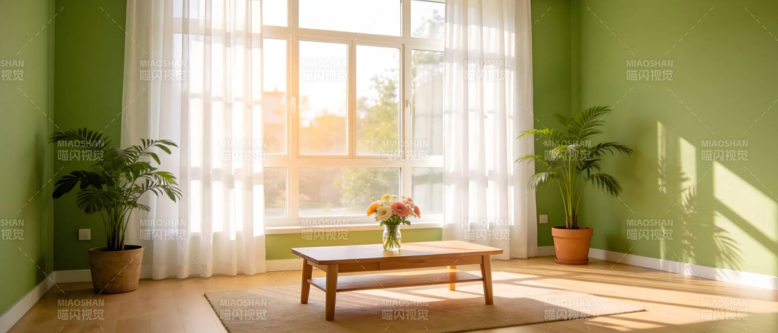 绿意盎然的客厅图片