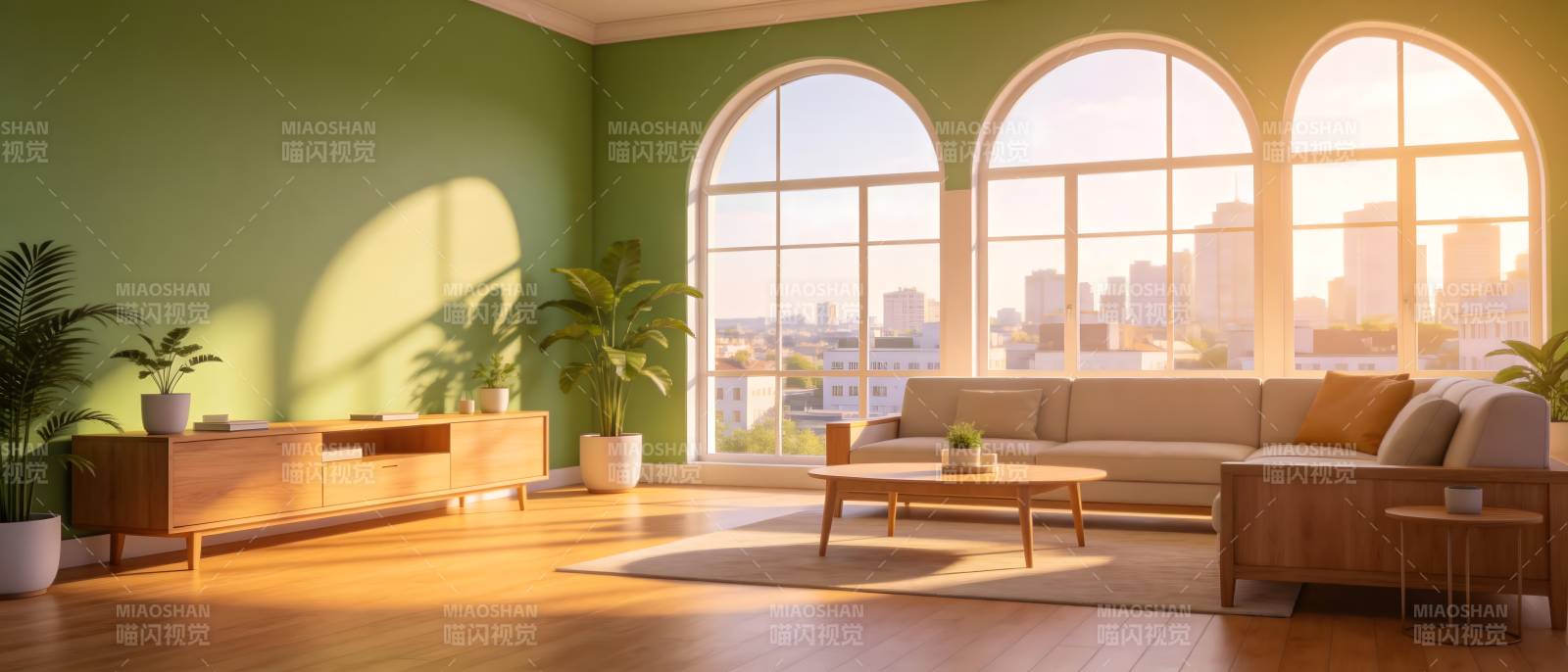 阳光客厅 绿意盎然图片