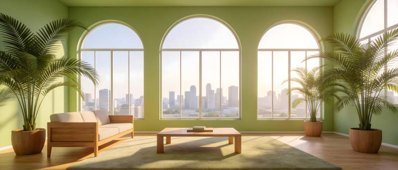 绿意盎然的客厅图片