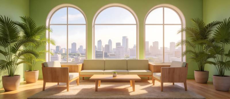 绿意盎然的客厅图片