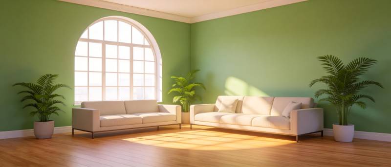 绿意盎然的客厅图片