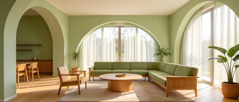 绿意盎然的客厅图片