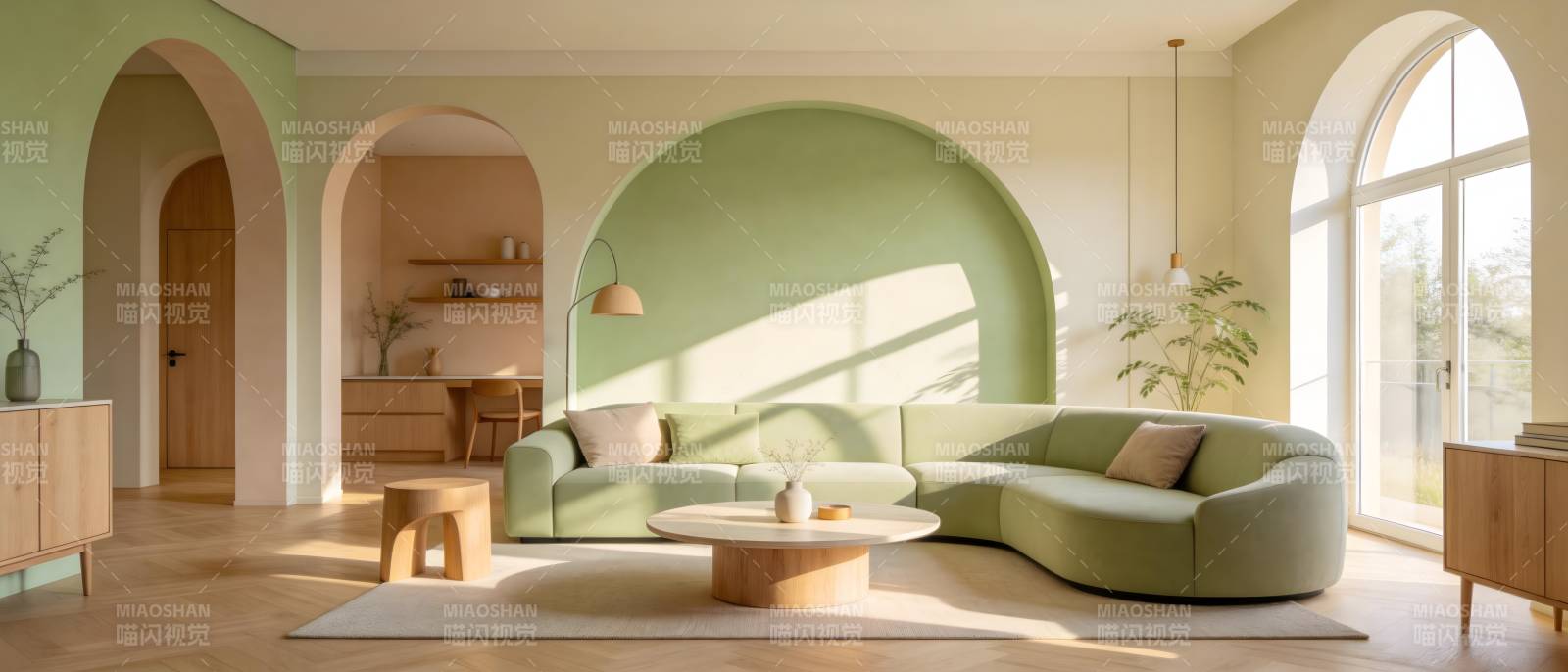 绿意盎然的客厅图片