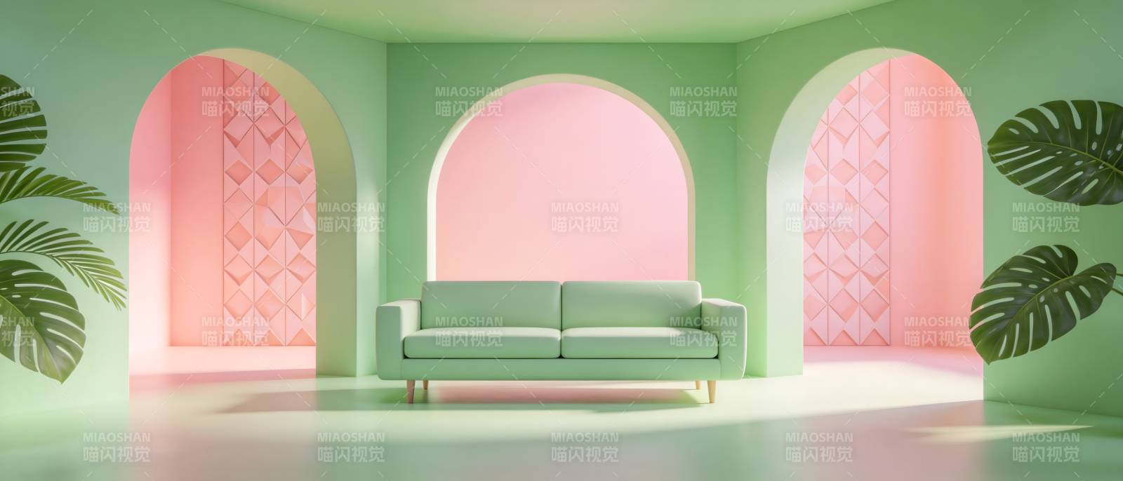 绿意盎然的梦幻客厅图片