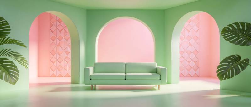 绿意盎然的梦幻客厅图片