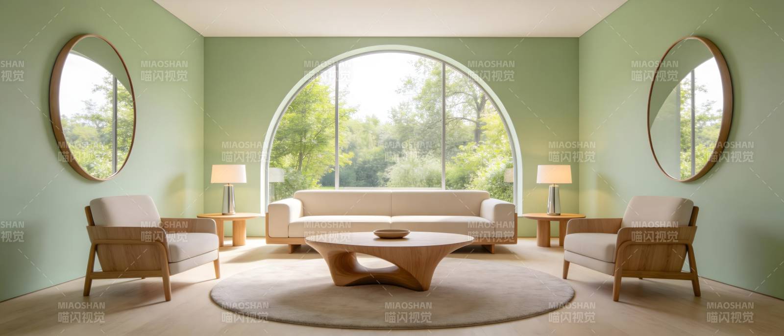 绿意盎然的客厅图片