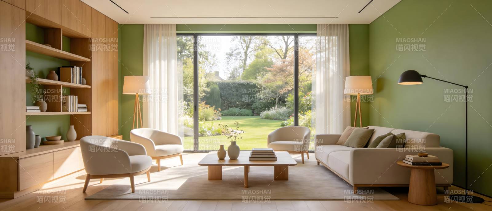 绿意盎然的客厅图片