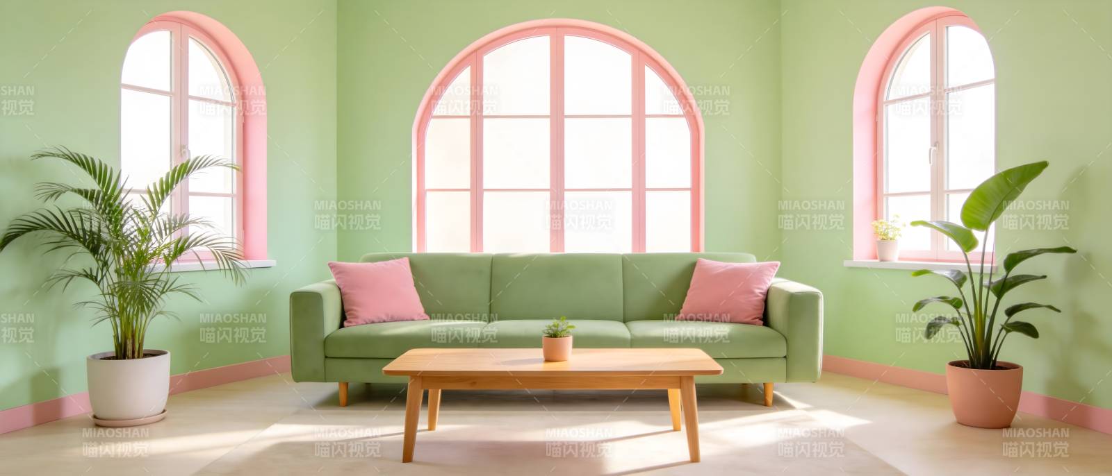 绿意盎然的客厅图片