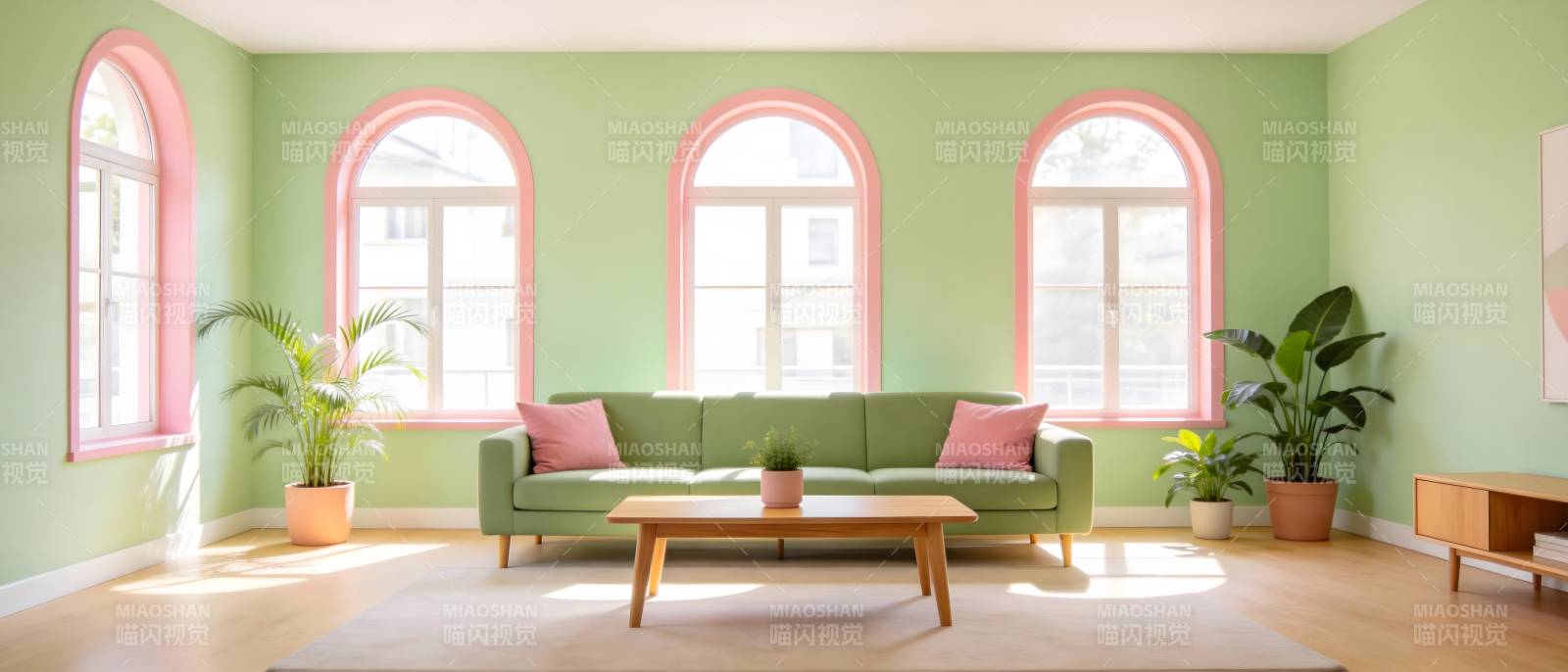 绿意盎然的客厅图片