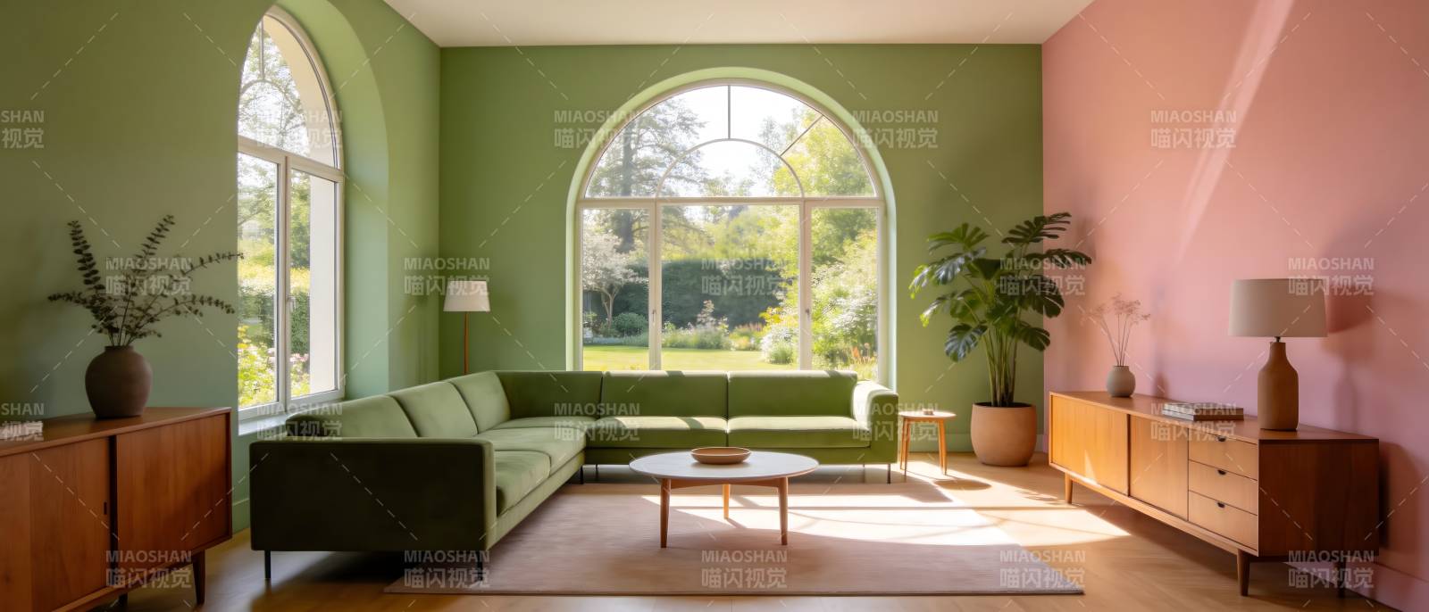 绿意盎然的客厅图片