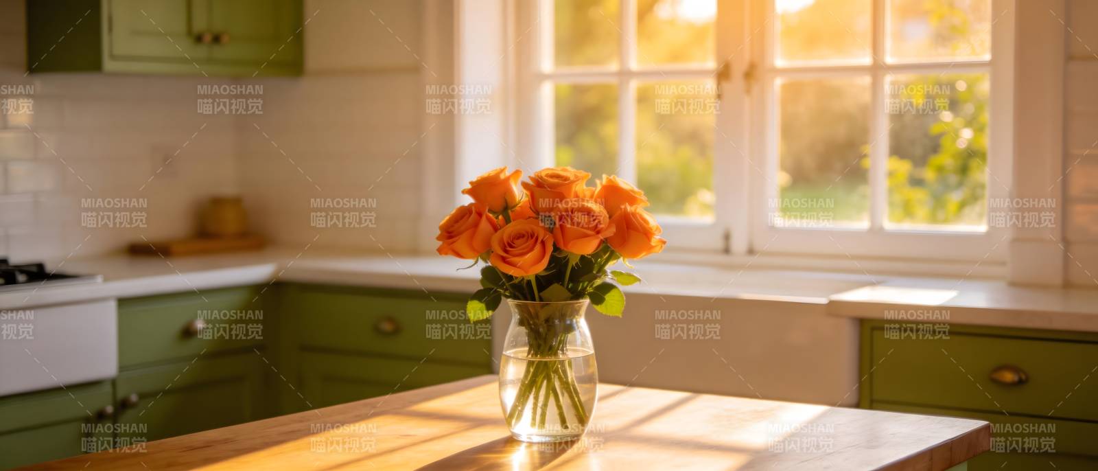 阳光厨房玫瑰花图片