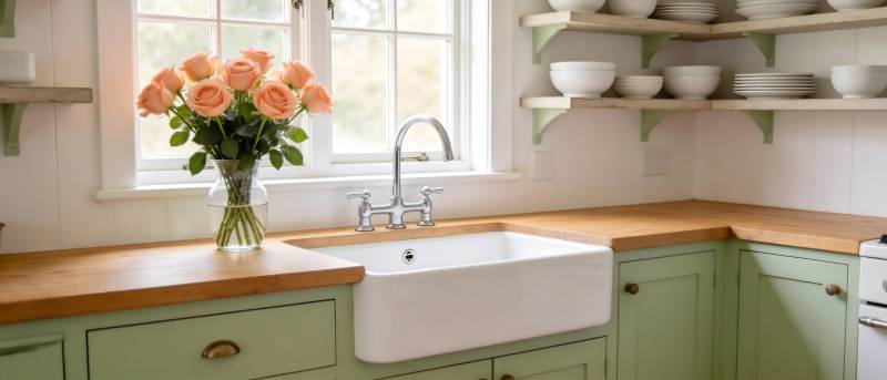 温馨厨房一角图片