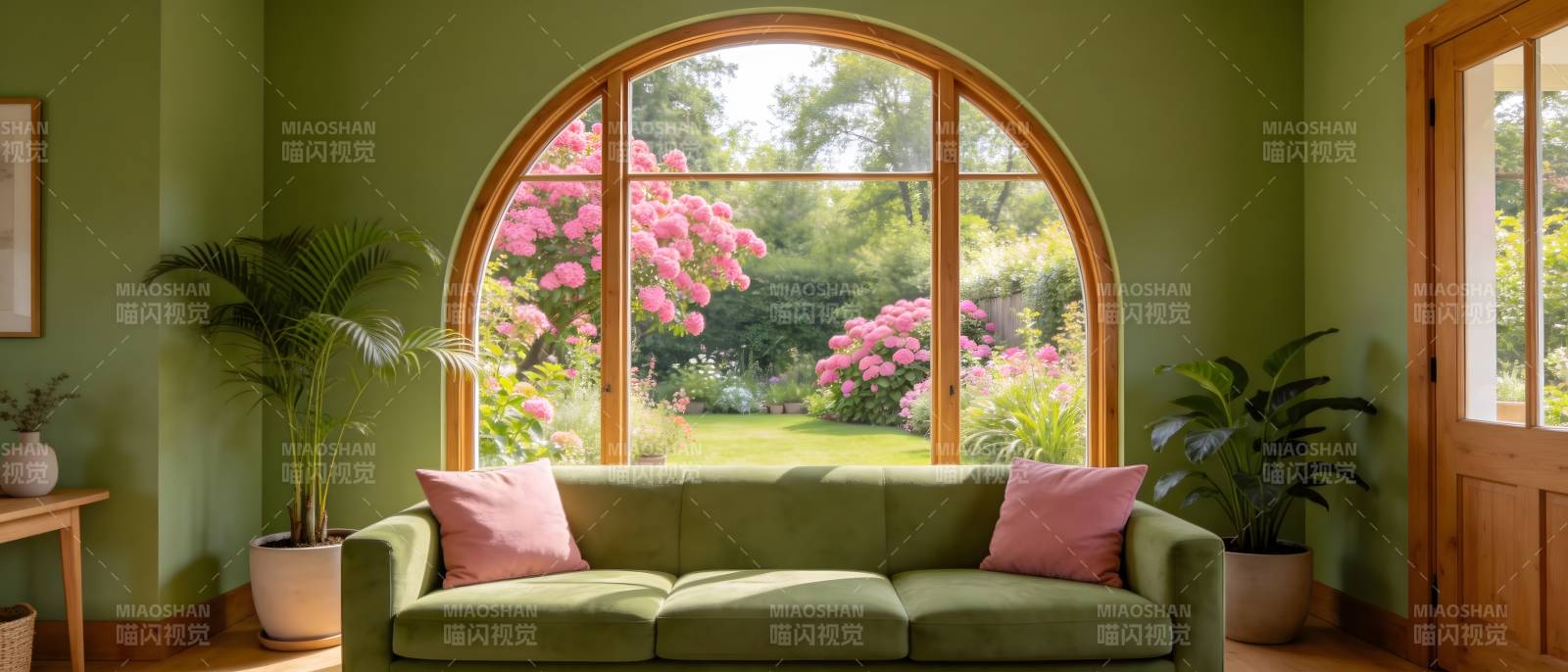 绿意盎然的客厅图片