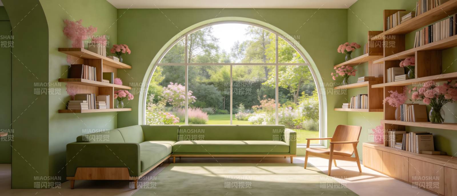 绿意盎然的客厅图片