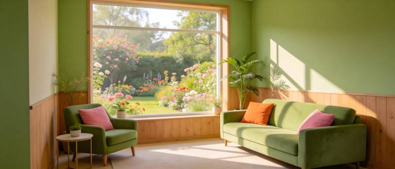 绿意盎然的客厅图片