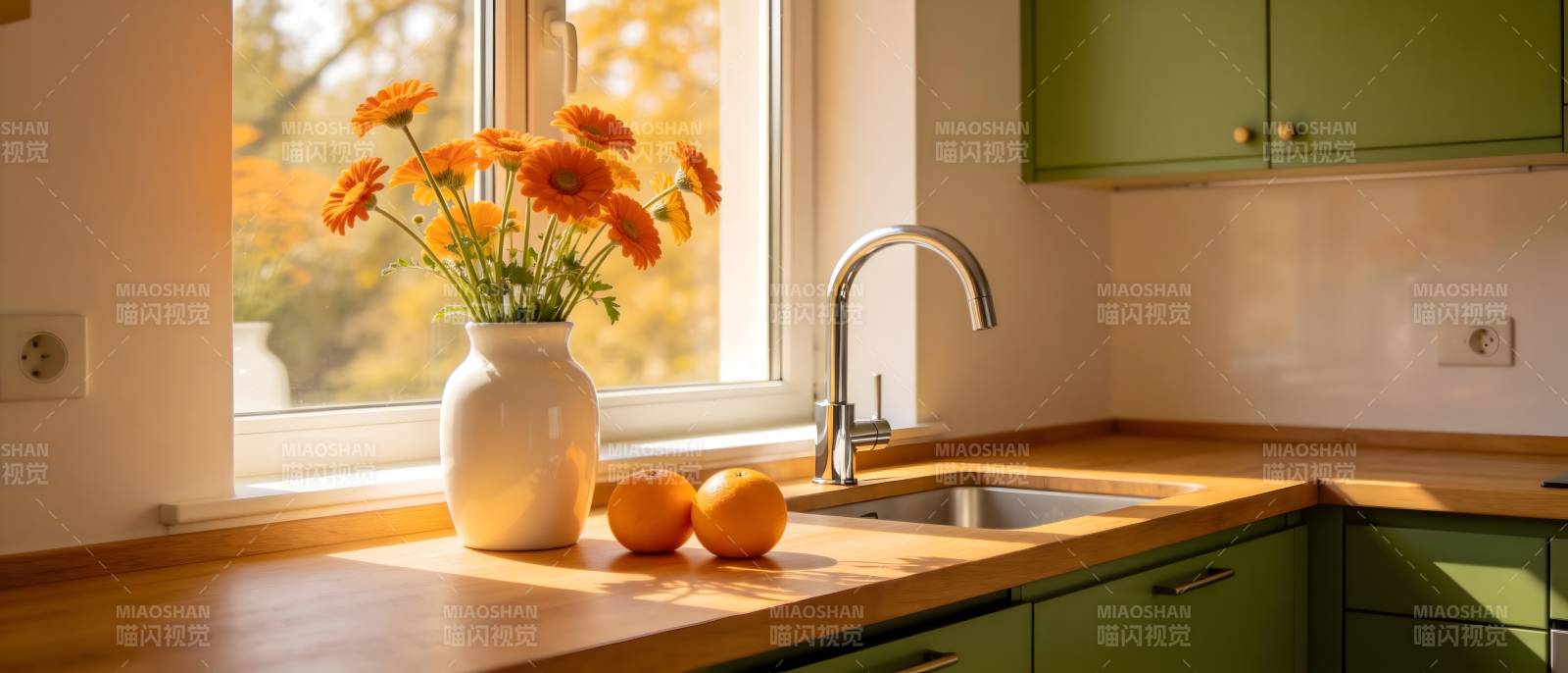 秋日厨房静景图片