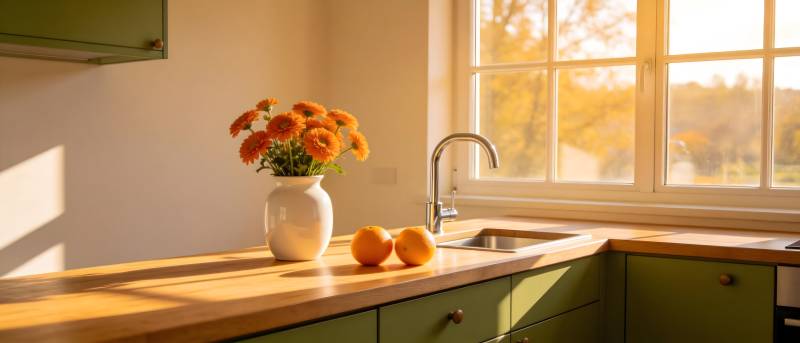 秋日厨房静谧时光图片