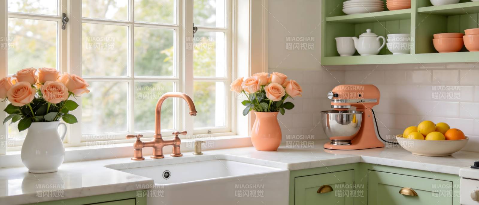 温馨厨房美景图片