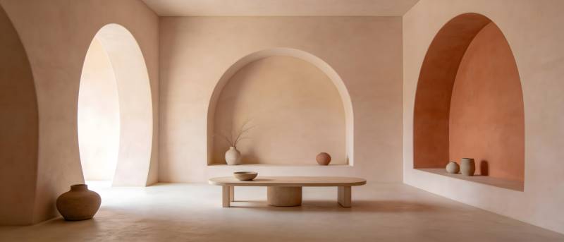 极简拱形空间艺术图片