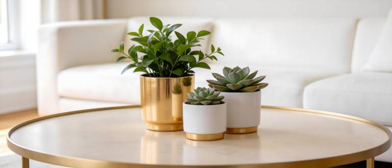 绿植点缀温馨客厅图片