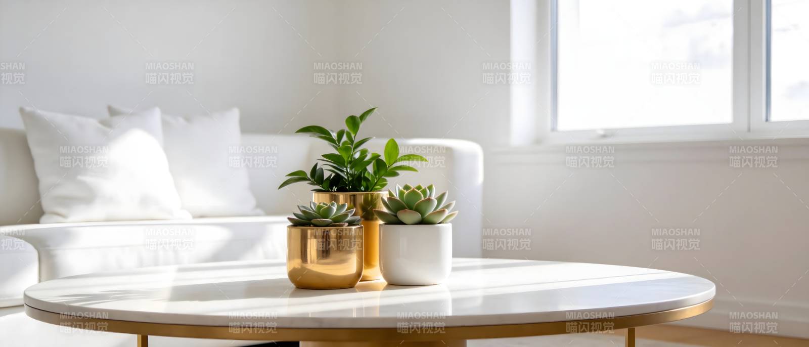 简约客厅绿植装饰图片