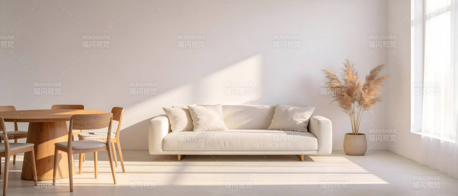 简约客厅阳光照耀图片