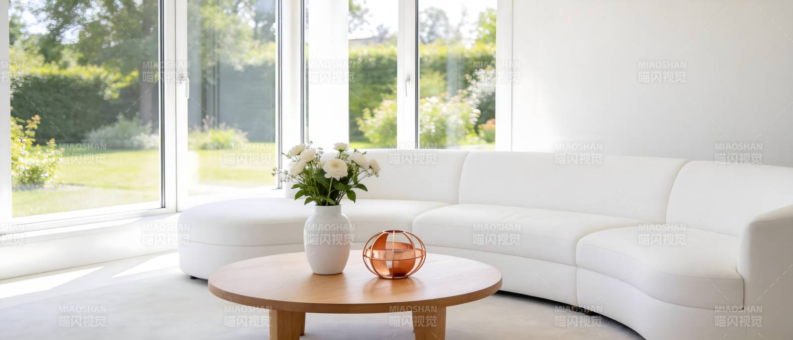 现代简约客厅一角图片