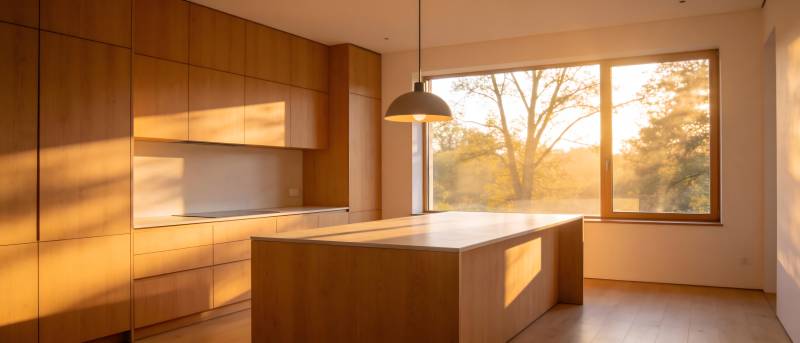 现代厨房阳光照耀图片