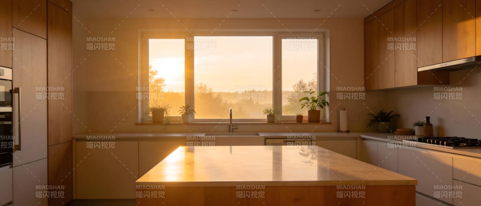 晨光厨房美景图片