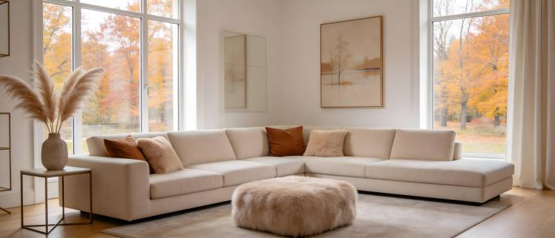 秋日客厅温馨一角图片