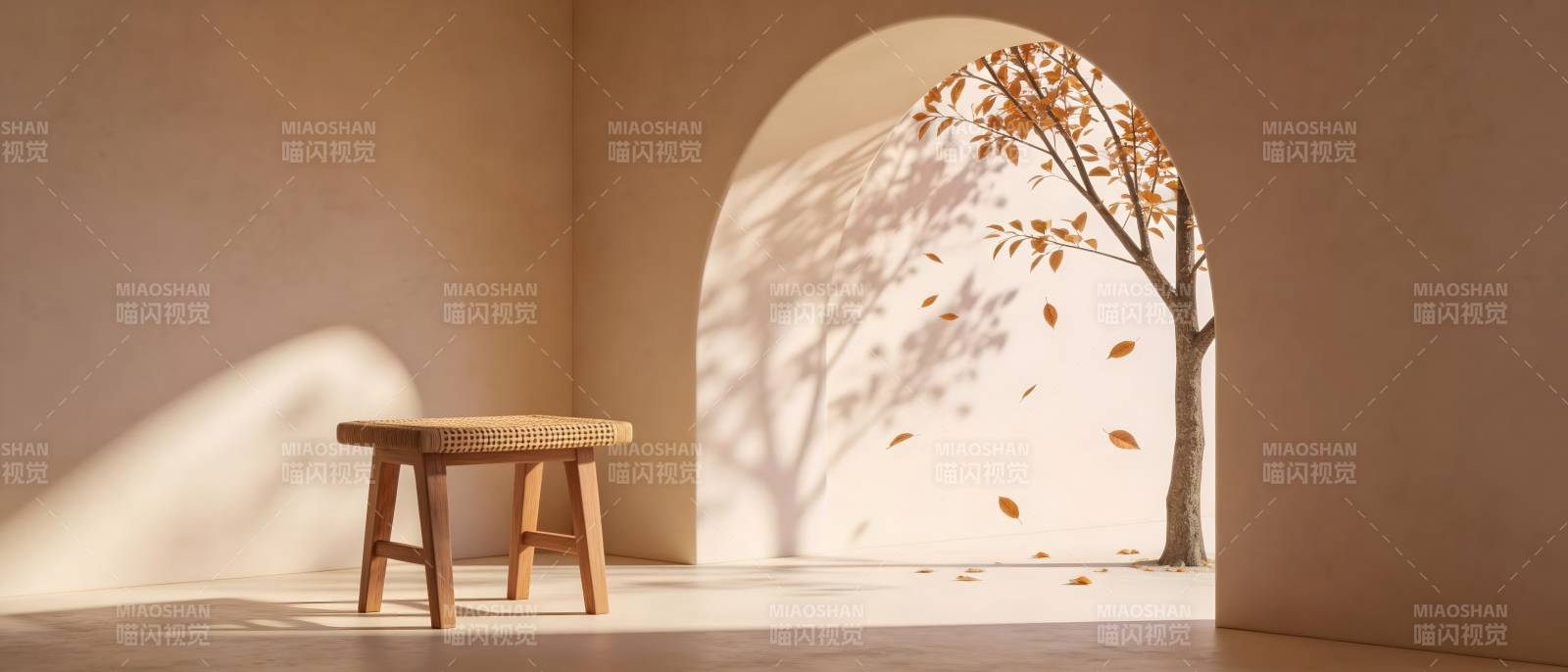 秋光映树影图片