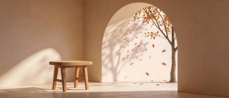 秋光映树影图片