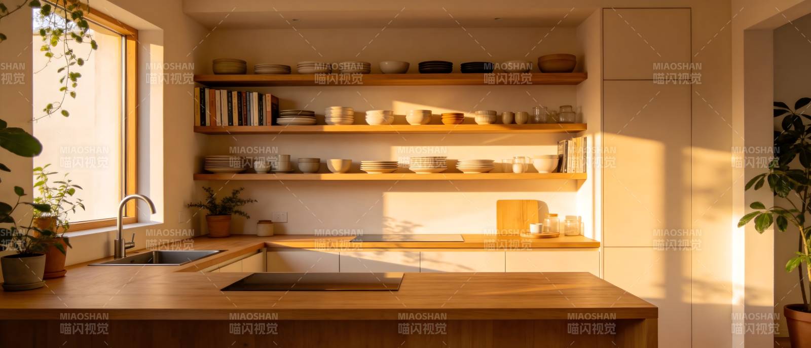 阳光厨房 温馨自然图片