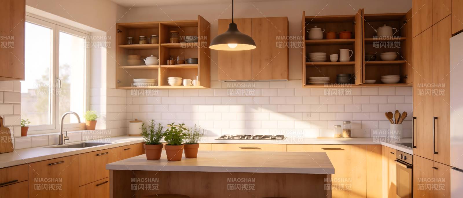 温馨现代厨房图片