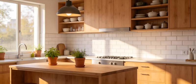 温馨厨房 自然光满溢图片