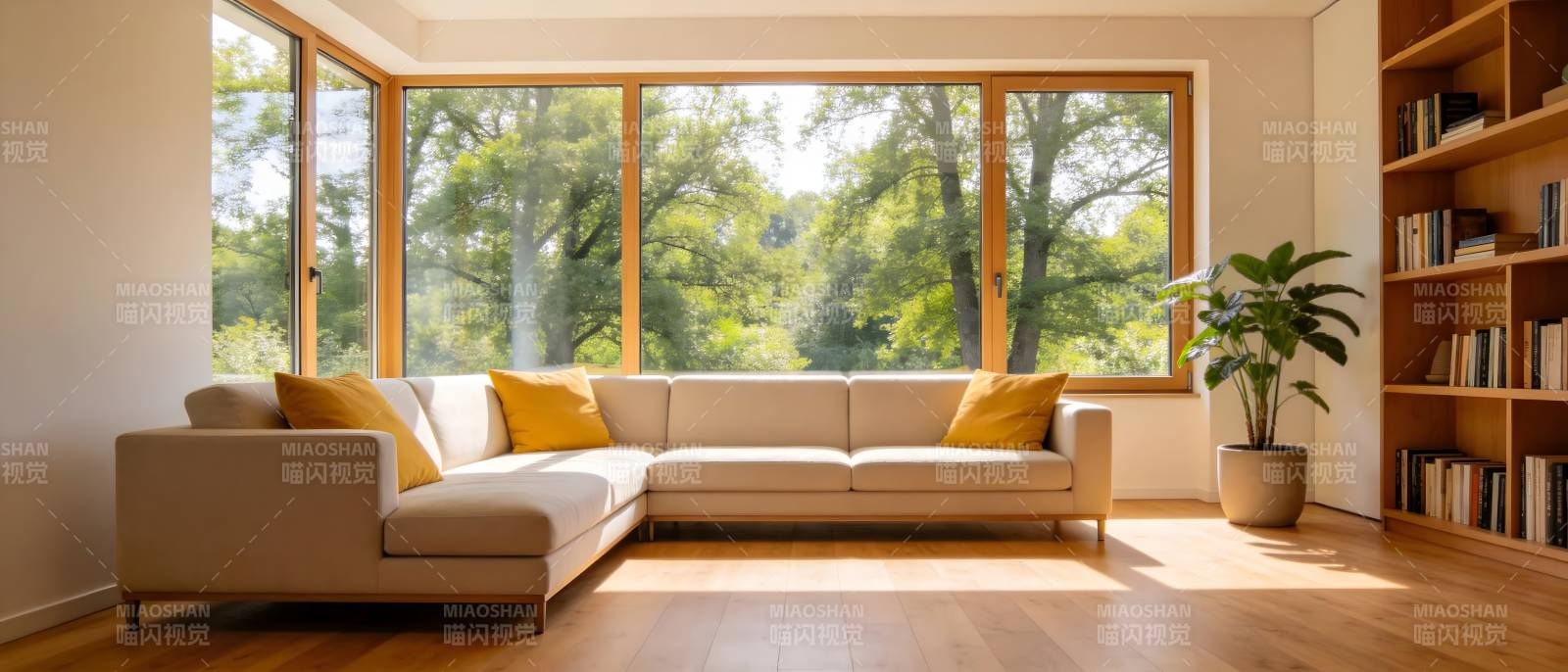 明亮客厅 绿意盎然图片