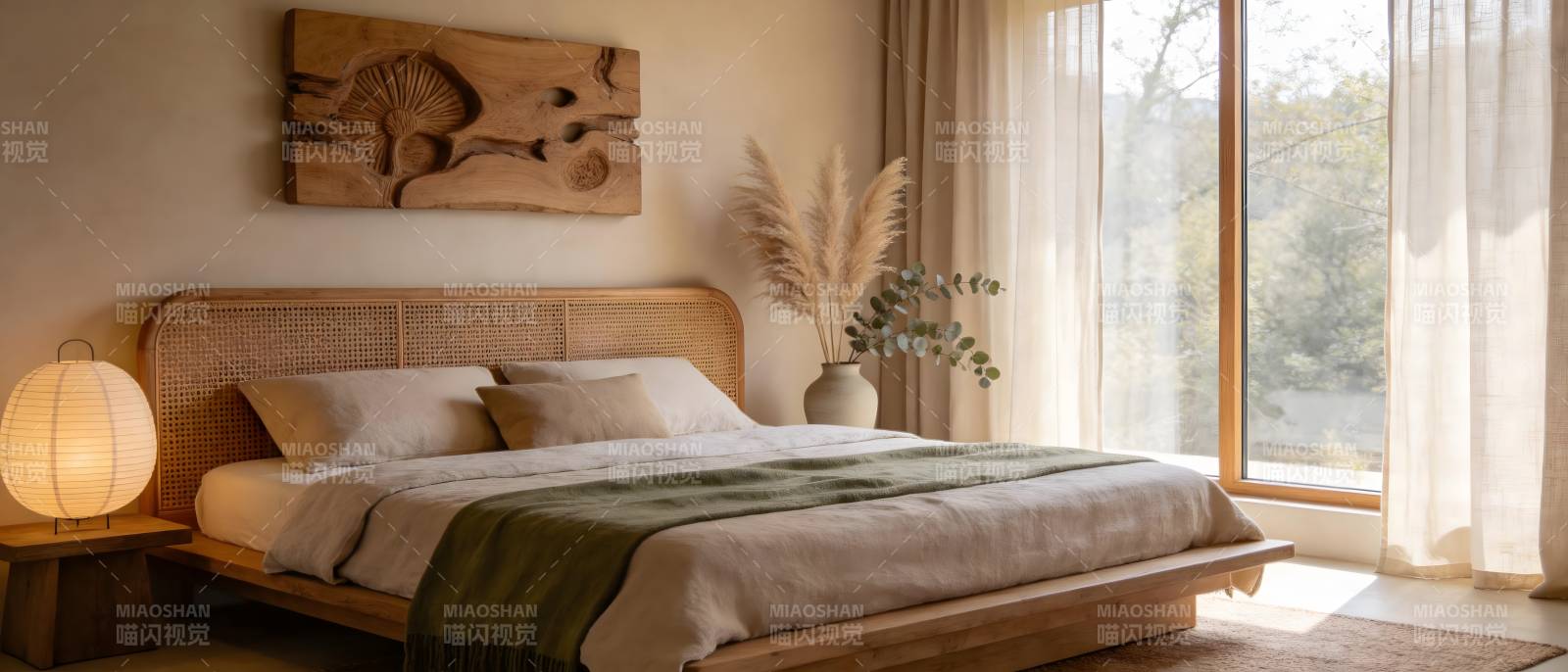温馨自然风卧室图片