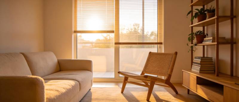 温馨阳光客厅一角图片