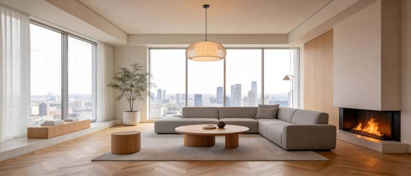 现代客厅全景图片