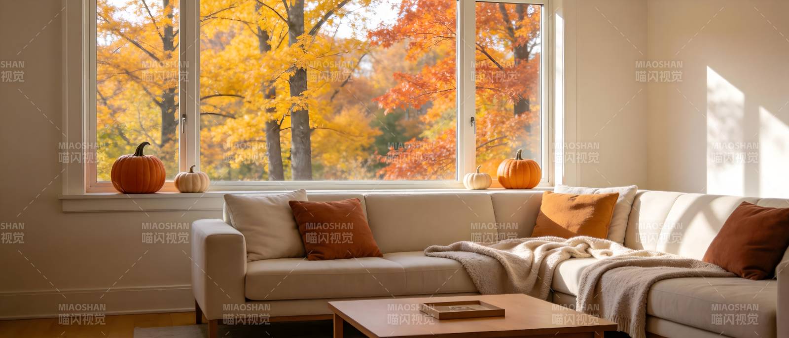 秋日暖阳客厅景图片