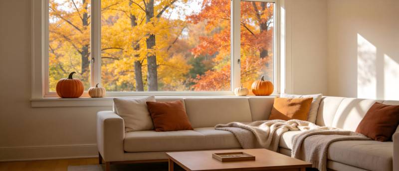 秋日暖阳客厅景图片