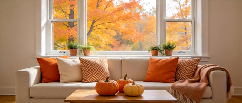 秋日暖阳客厅景图片