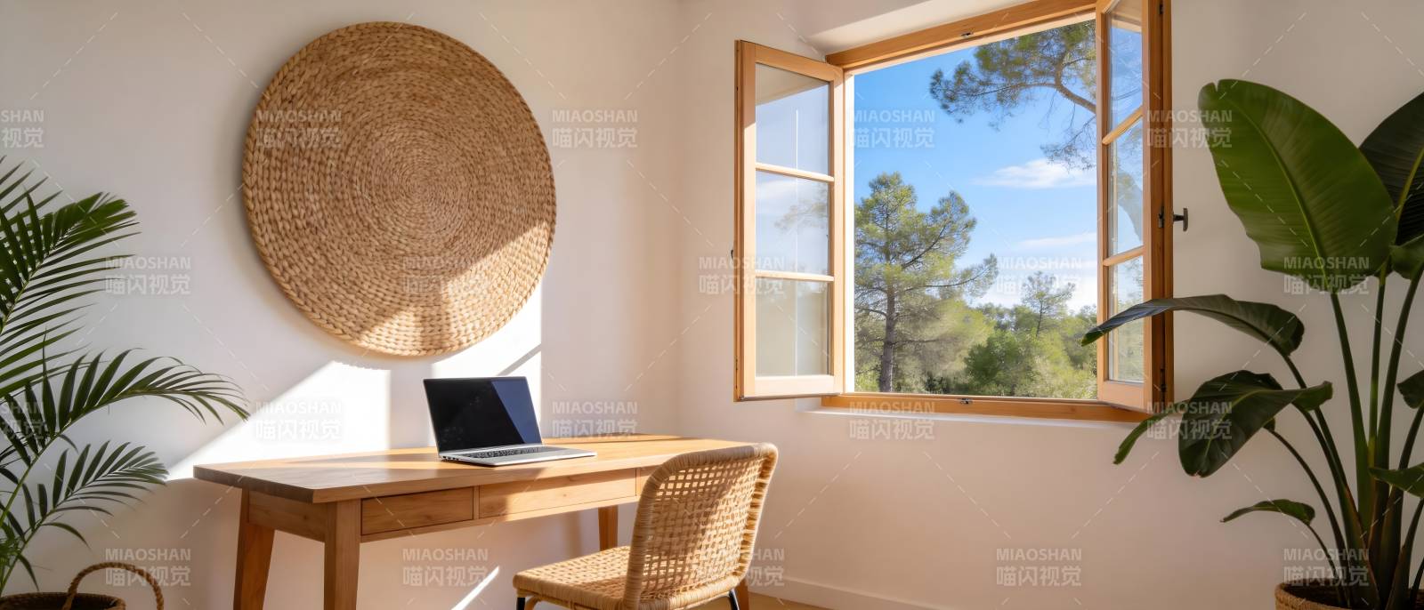 阳光书房 绿植相伴图片