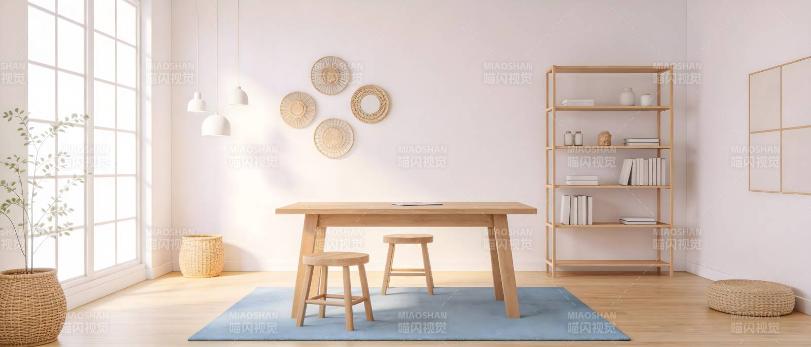 简约日式客厅布置图片