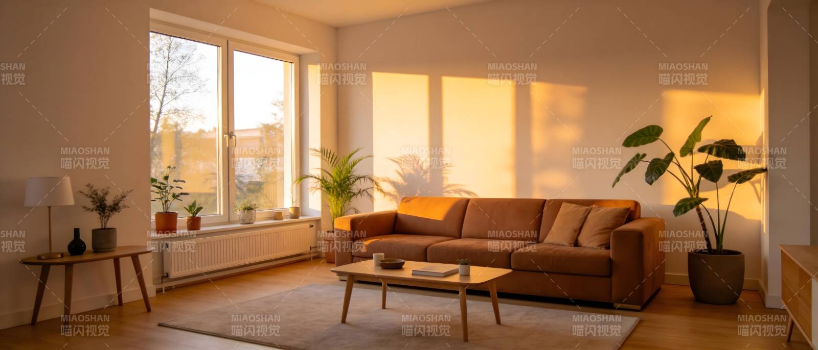 温馨现代客厅一角图片