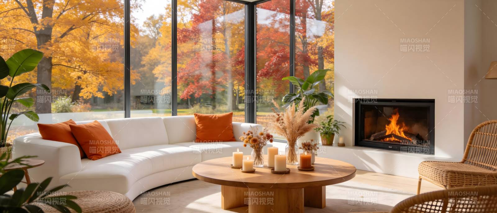 秋日暖居 温馨客厅图片